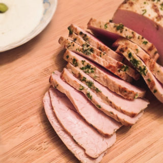 Herb Pork Loin with Wasabi Cream Sauce - Fridge to Fork