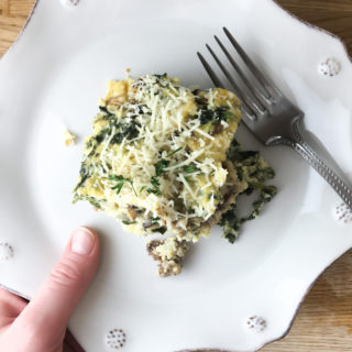 Kale Sausage Mushroom Breakfast Casserole - Fridge to Fork