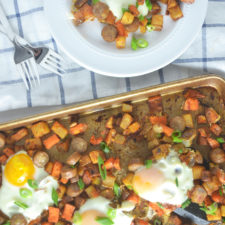 Sheet Pan Eggs and Breakfast Hash - Isabel Eats