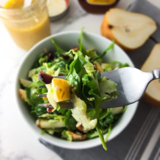 Warm Brussels Sprouts and Pear Salad - Fridge to Fork
