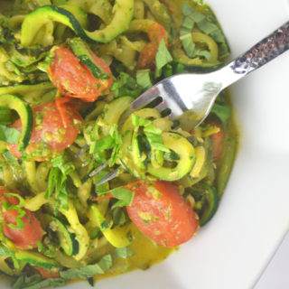 Pumpkin Seed Pesto with Noodles + Tomatoes - Fridge to Fork