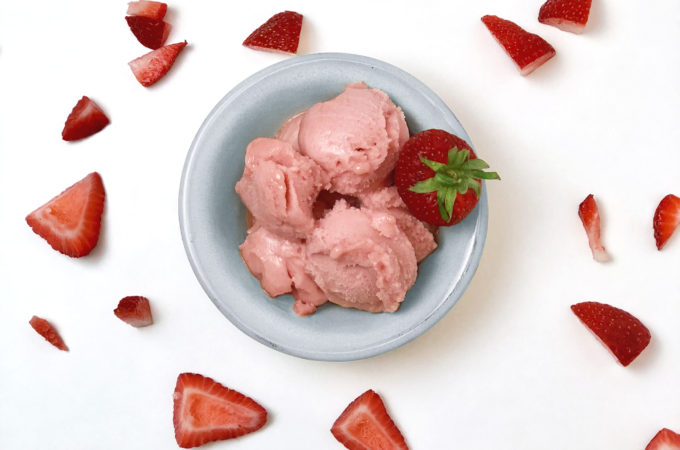 Simple Strawberry Sorbet (No Ice Cream Maker!) | Fridge to Fork
