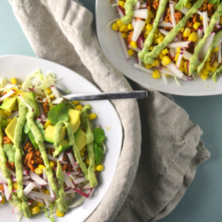 Turkey Taco Bowl for Two with Avocado Cilantro "Crema" | Fridge to Fork