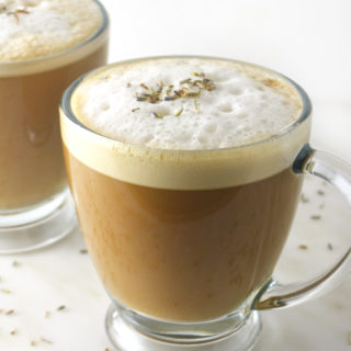 Lavender Latte with Almond Milk + Honey - Fridge to Fork