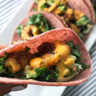 Blackened Shrimp Tacos with Spicy Kale Slaw | Fridge to Fork
